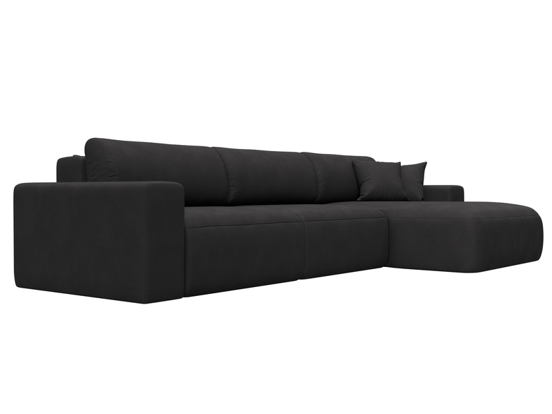 Диван угловой Лига-036 НПБ Классик Лонг правый угол, Замша, JOLY 08 коричневый