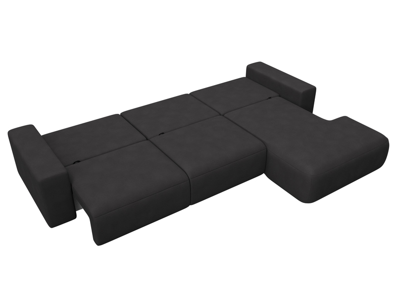 Диван угловой Лига-036 НПБ Классик Лонг правый угол, Замша, JOLY 08 коричневый