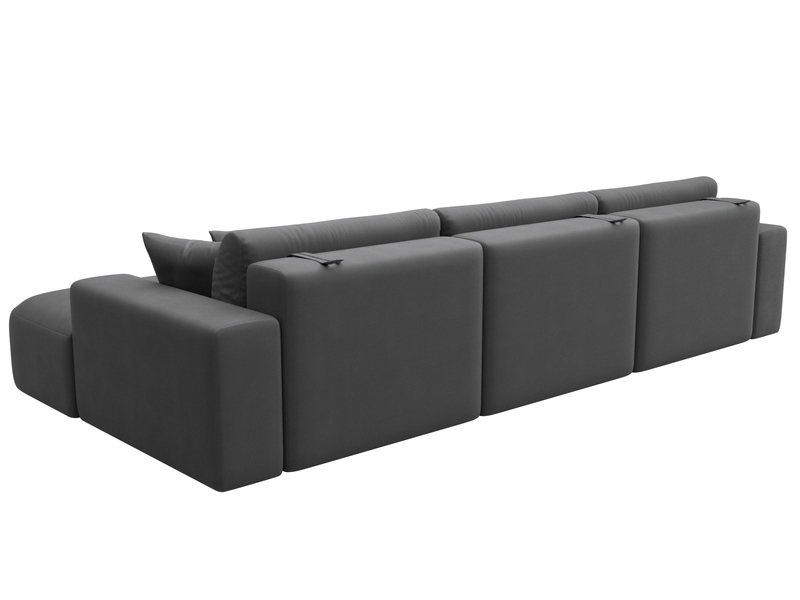 Диван угловой Лига-036 НПБ Классик Лонг правый угол, Замша, JOLY 13 серый