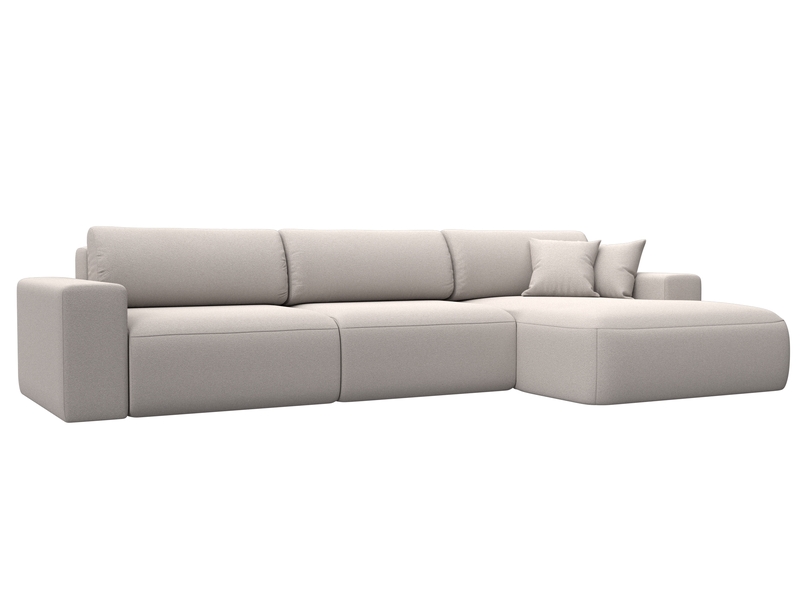 Диван угловой Лига-036 НПБ Классик Лонг правый угол, Замша, JOLY 05 бежевый