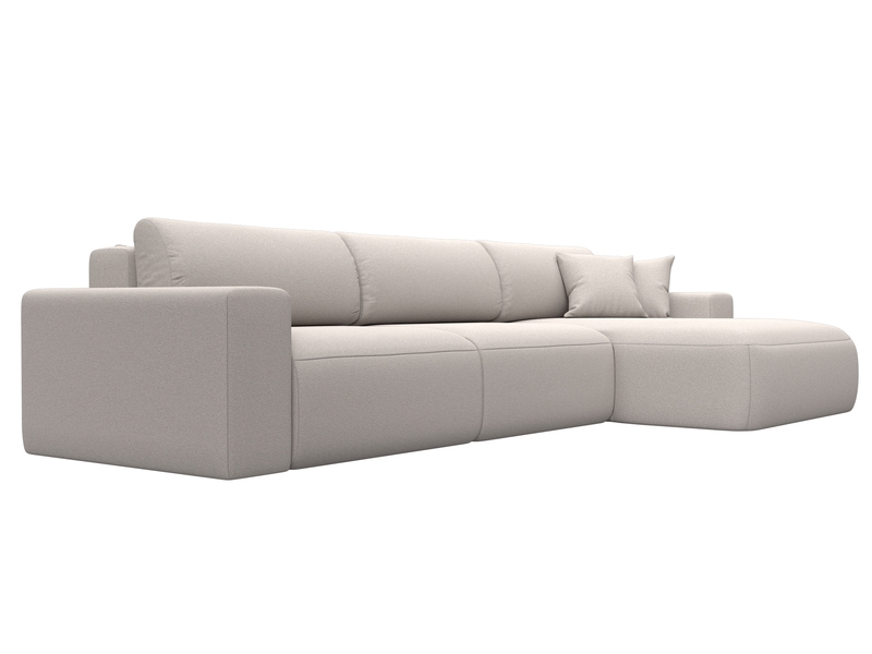 Диван угловой Лига-036 НПБ Классик Лонг правый угол, Замша, JOLY 05 бежевый