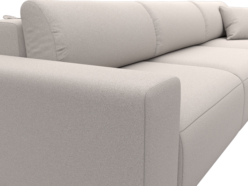 Диван угловой Лига-036 НПБ Классик Лонг правый угол, Замша, JOLY 05 бежевый