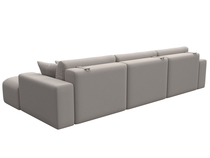 Диван угловой Лига-036 НПБ Классик Лонг правый угол, Замша, JOLY 05 бежевый