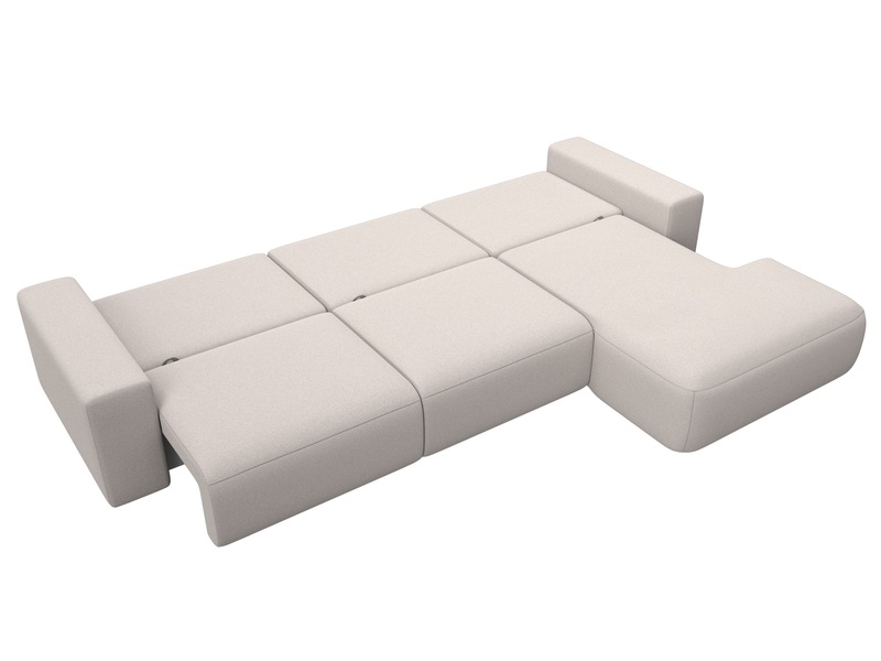 Диван угловой Лига-036 НПБ Классик Лонг правый угол, Замша, JOLY 05 бежевый