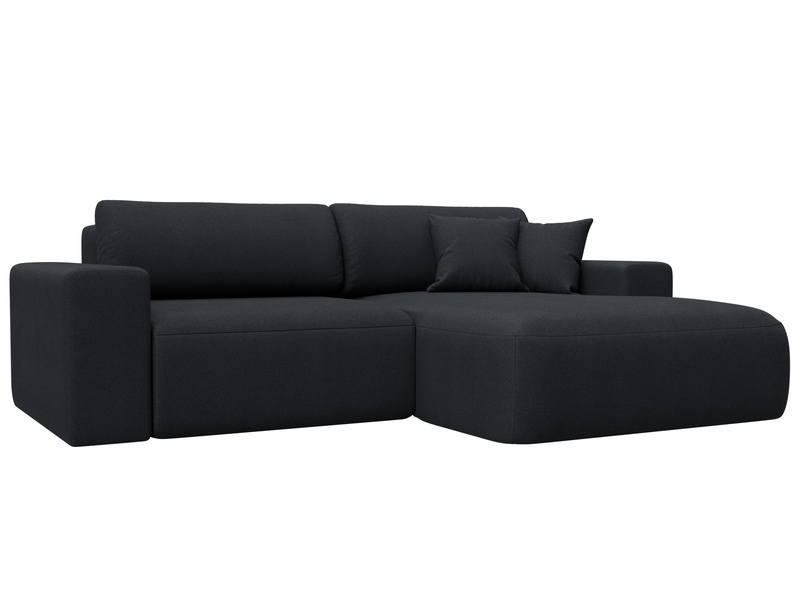 Диван угловой Лига-036 НПБ Классик правый угол, Замша, JOLY 16 темно-серый