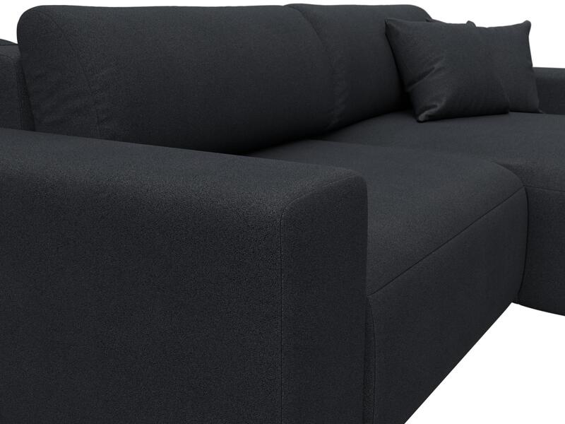 Диван угловой Лига-036 НПБ Классик правый угол, Замша, JOLY 16 темно-серый