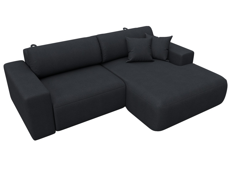 Диван угловой Лига-036 НПБ Классик правый угол, Замша, JOLY 16 темно-серый