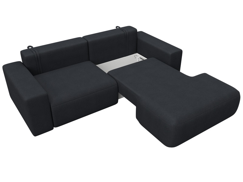 Диван угловой Лига-036 НПБ Классик правый угол, Замша, JOLY 16 темно-серый