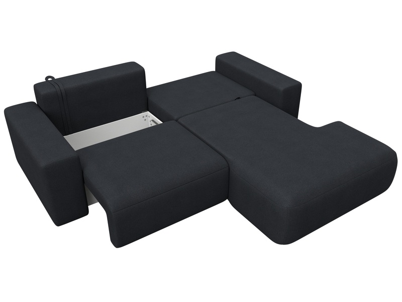 Диван угловой Лига-036 НПБ Классик правый угол, Замша, JOLY 16 темно-серый