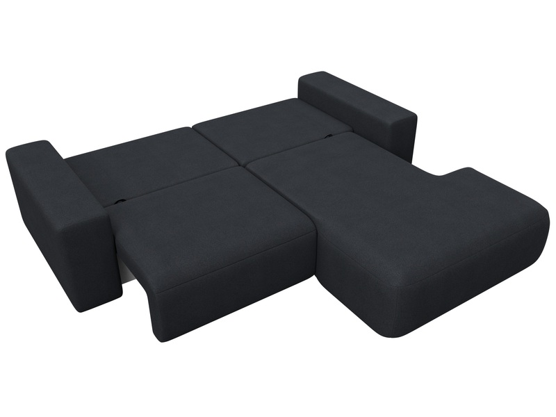 Диван угловой Лига-036 НПБ Классик правый угол, Замша, JOLY 16 темно-серый