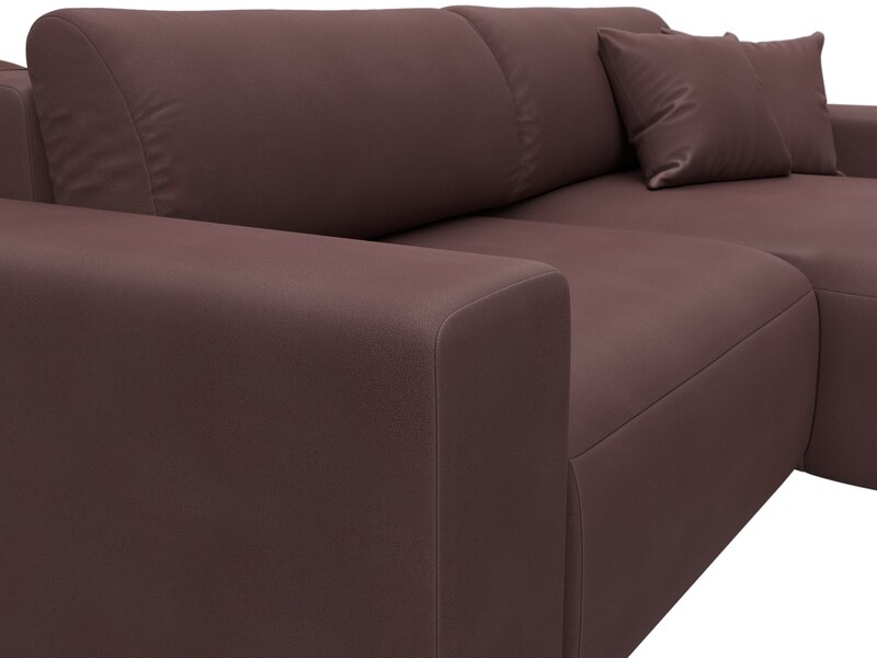 Диван угловой Лига-036 НПБ Классик правый угол, Замша, JOLY 09 бордовый