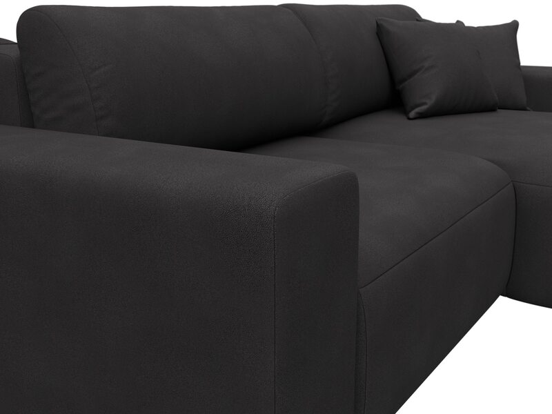 Диван угловой Лига-036 НПБ Классик правый угол, Замша, JOLY 08 коричневый