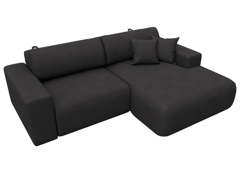 Диван угловой Лига-036 НПБ Классик правый угол, Замша, JOLY 08 коричневый