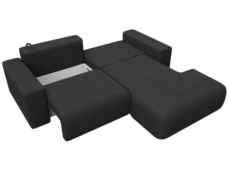 Диван угловой Лига-036 НПБ Классик правый угол, Замша, JOLY 08 коричневый