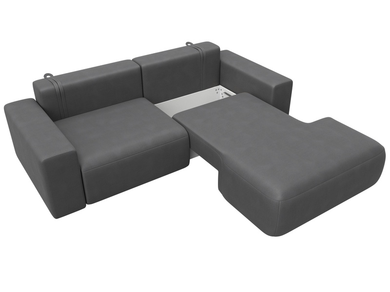 Диван угловой Лига-036 НПБ Классик правый угол, Замша, JOLY 13 серый