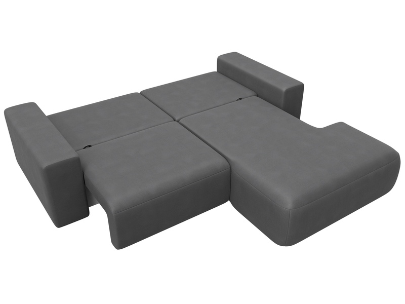 Диван угловой Лига-036 НПБ Классик правый угол, Замша, JOLY 13 серый