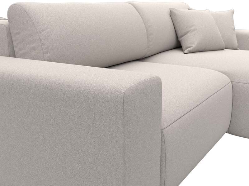 Диван угловой Лига-036 НПБ Классик правый угол, Замша, JOLY 05 бежевый