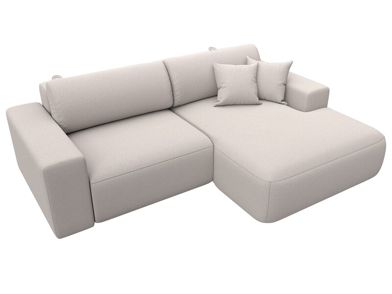 Диван угловой Лига-036 НПБ Классик правый угол, Замша, JOLY 05 бежевый