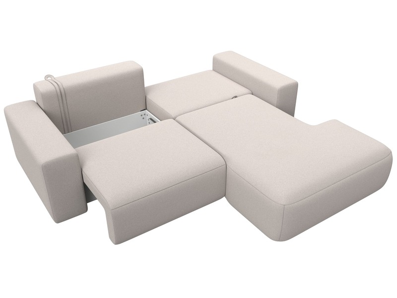 Диван угловой Лига-036 НПБ Классик правый угол, Замша, JOLY 05 бежевый