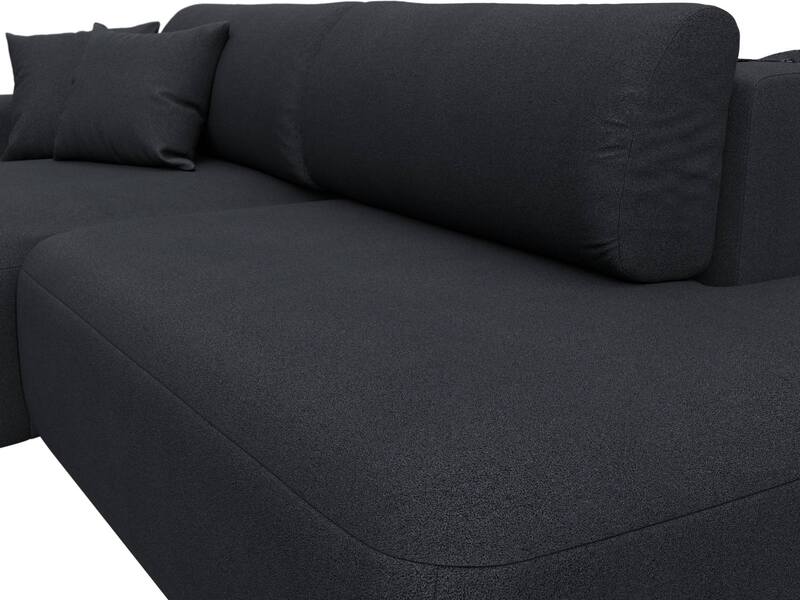 Диван угловой Лига-036 НПБ Модерн левый угол, Замша, JOLY 16 темно-серый