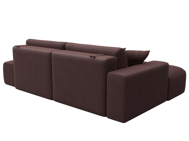 Диван угловой Лига-036 НПБ Модерн левый угол, Замша, JOLY 09 бордовый