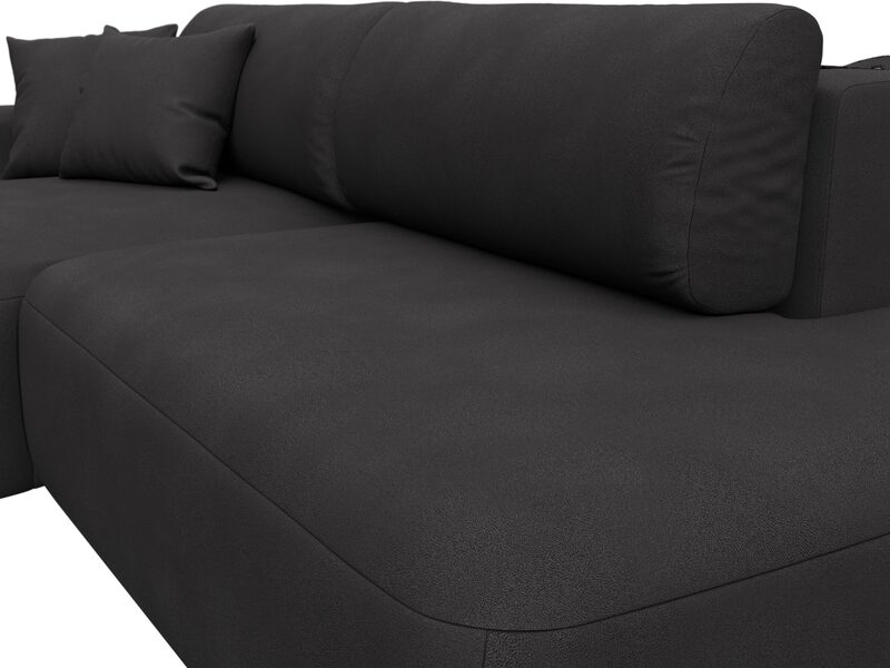 Диван угловой Лига-036 НПБ Модерн левый угол, Замша, JOLY 08 коричневый