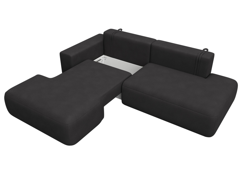 Диван угловой Лига-036 НПБ Модерн левый угол, Замша, JOLY 08 коричневый