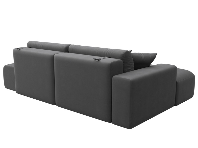 Диван угловой Лига-036 НПБ Модерн левый угол, Замша, JOLY 13 серый