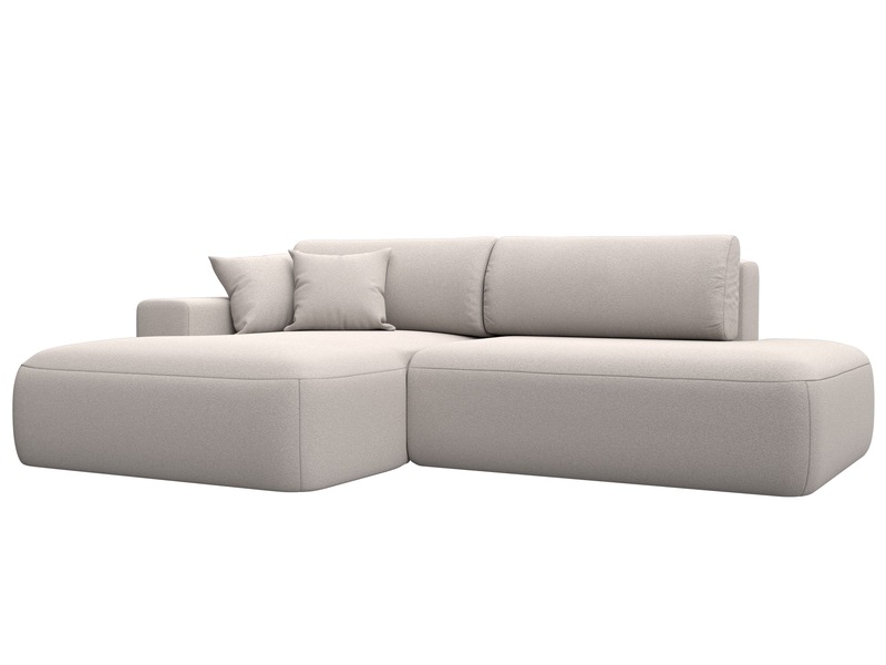 Диван угловой Лига-036 НПБ Модерн левый угол, Замша, JOLY 05 бежевый