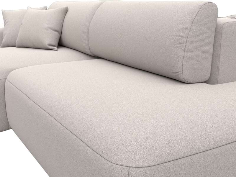 Диван угловой Лига-036 НПБ Модерн левый угол, Замша, JOLY 05 бежевый