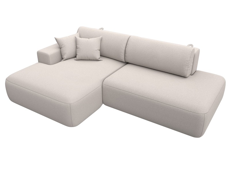 Диван угловой Лига-036 НПБ Модерн левый угол, Замша, JOLY 05 бежевый