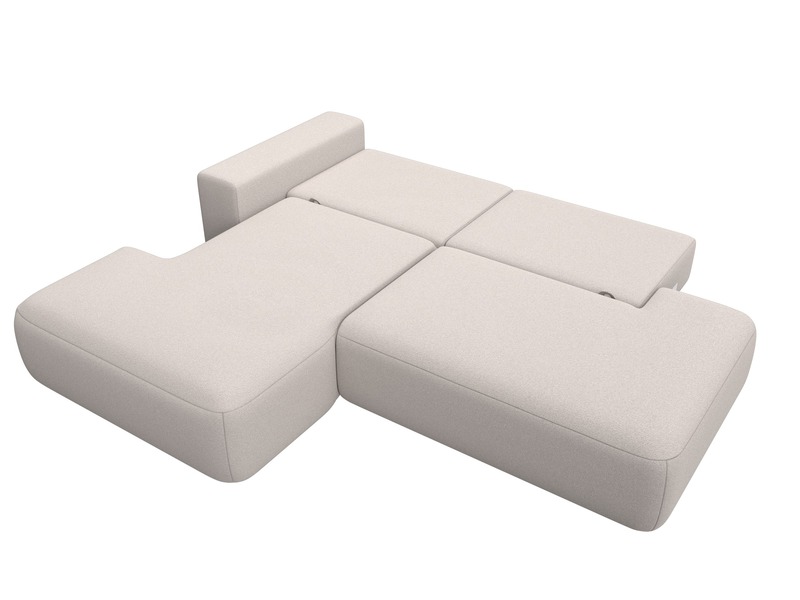 Диван угловой Лига-036 НПБ Модерн левый угол, Замша, JOLY 05 бежевый