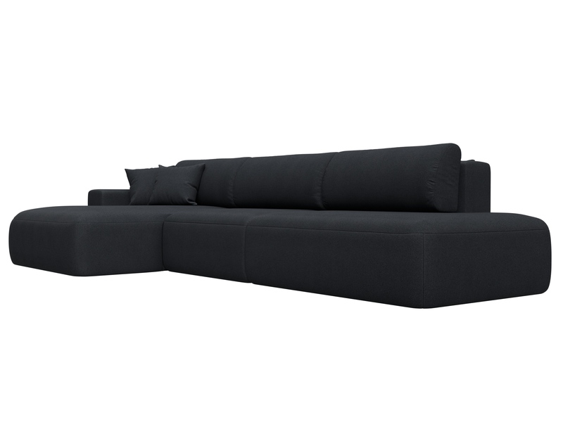 Диван угловой Лига-036 НПБ Модерн Лонг левый угол, Замша, JOLY 16 темно-серый