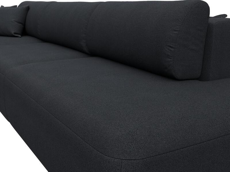 Диван угловой Лига-036 НПБ Модерн Лонг левый угол, Замша, JOLY 16 темно-серый