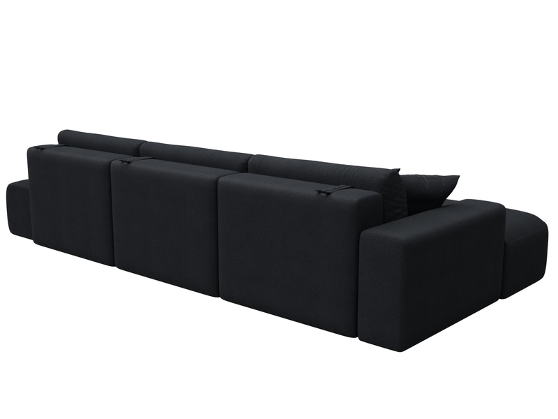 Диван угловой Лига-036 НПБ Модерн Лонг левый угол, Замша, JOLY 16 темно-серый