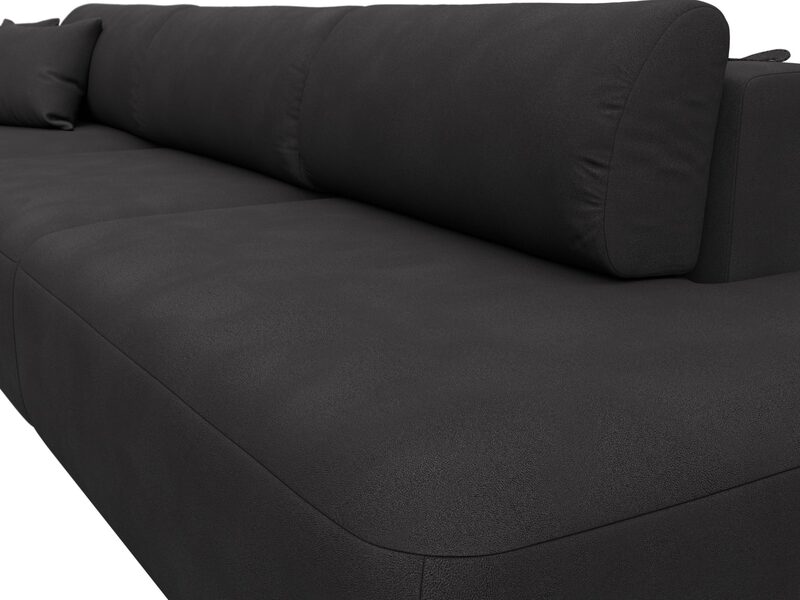 Диван угловой Лига-036 НПБ Модерн Лонг левый угол, Замша, JOLY 08 коричневый