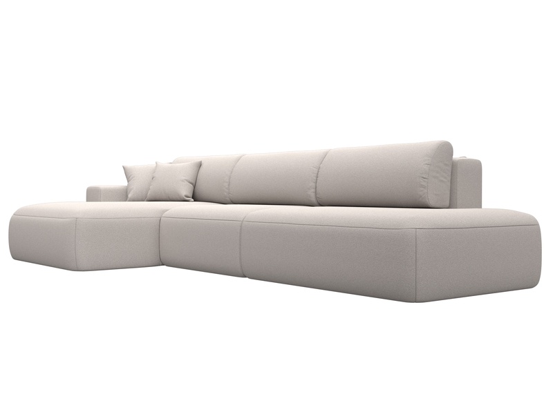 Диван угловой Лига-036 НПБ Модерн Лонг левый угол, Замша, JOLY 05 бежевый