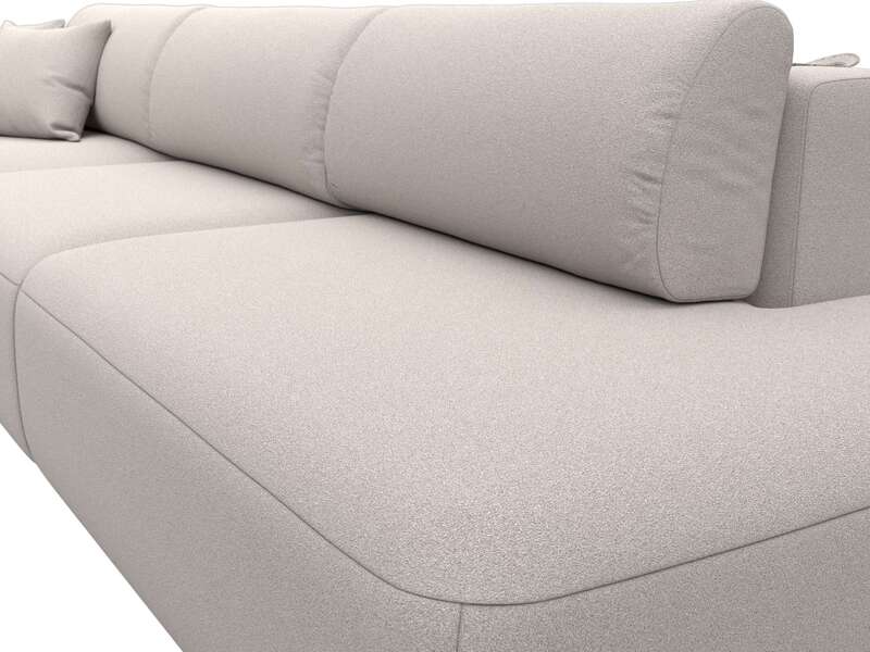 Диван угловой Лига-036 НПБ Модерн Лонг левый угол, Замша, JOLY 05 бежевый