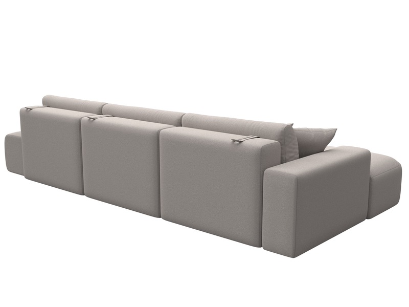 Диван угловой Лига-036 НПБ Модерн Лонг левый угол, Замша, JOLY 05 бежевый