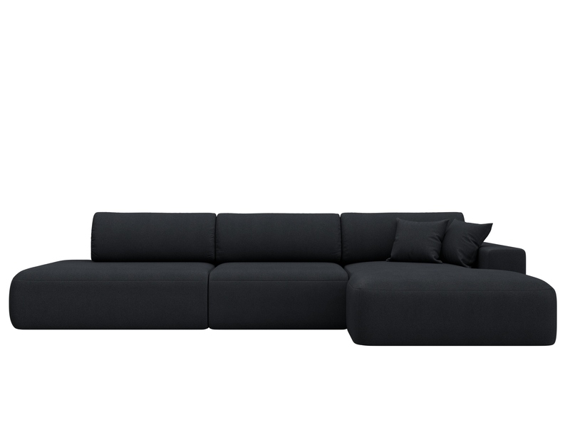 Диван угловой Лига-036 НПБ Модерн Лонг правый угол, Замша, JOLY 16 темно-серый