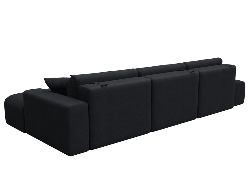 Диван угловой Лига-036 НПБ Модерн Лонг правый угол, Замша, JOLY 16 темно-серый