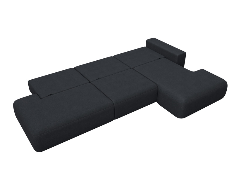 Диван угловой Лига-036 НПБ Модерн Лонг правый угол, Замша, JOLY 16 темно-серый