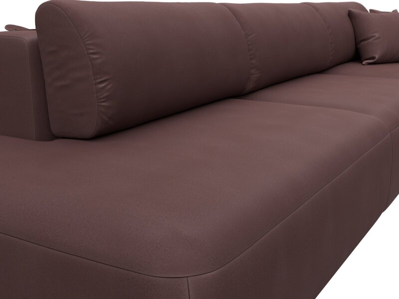 Диван угловой Лига-036 НПБ Модерн Лонг правый угол, Замша, JOLY 09 бордовый