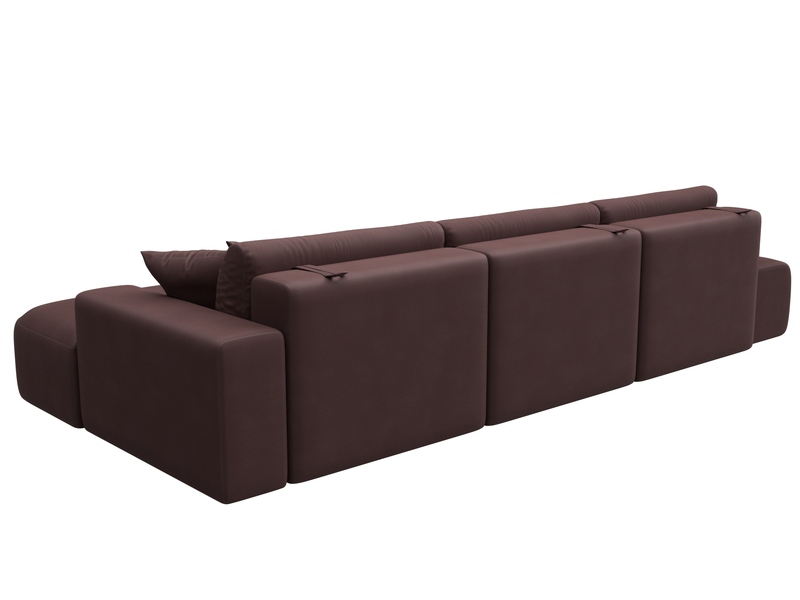 Диван угловой Лига-036 НПБ Модерн Лонг правый угол, Замша, JOLY 09 бордовый