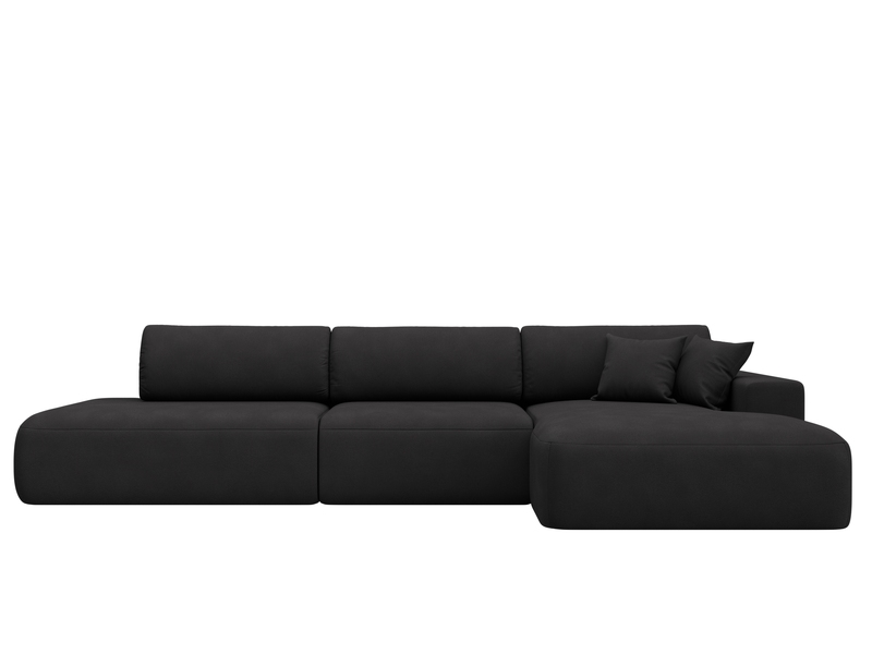 Диван угловой Лига-036 НПБ Модерн Лонг правый угол, Замша, JOLY 08 коричневый