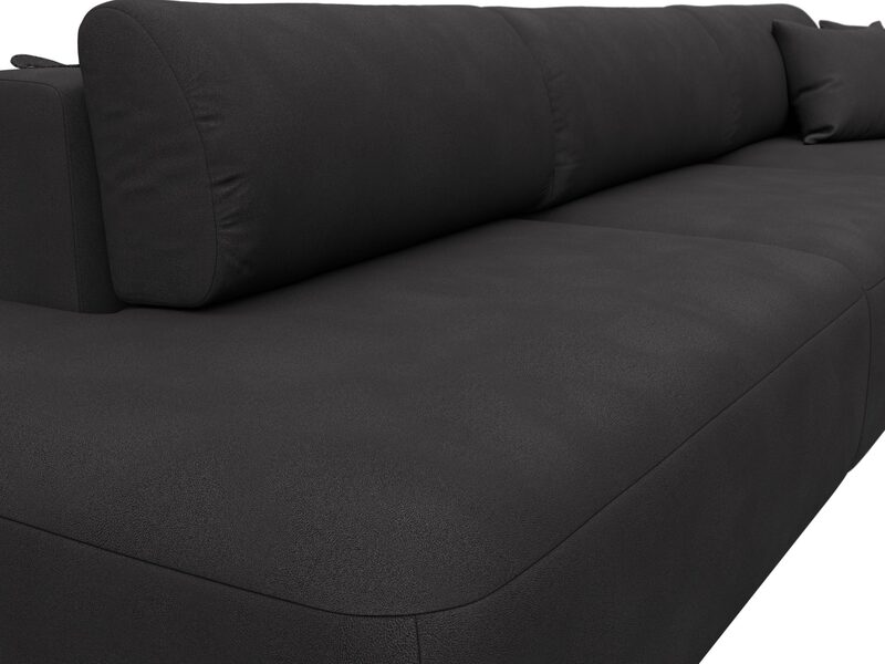 Диван угловой Лига-036 НПБ Модерн Лонг правый угол, Замша, JOLY 08 коричневый