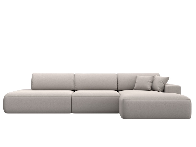 Диван угловой Лига-036 НПБ Модерн Лонг правый угол, Замша, JOLY 05 бежевый