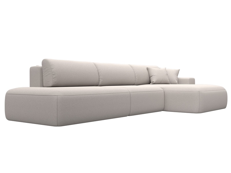 Диван угловой Лига-036 НПБ Модерн Лонг правый угол, Замша, JOLY 05 бежевый