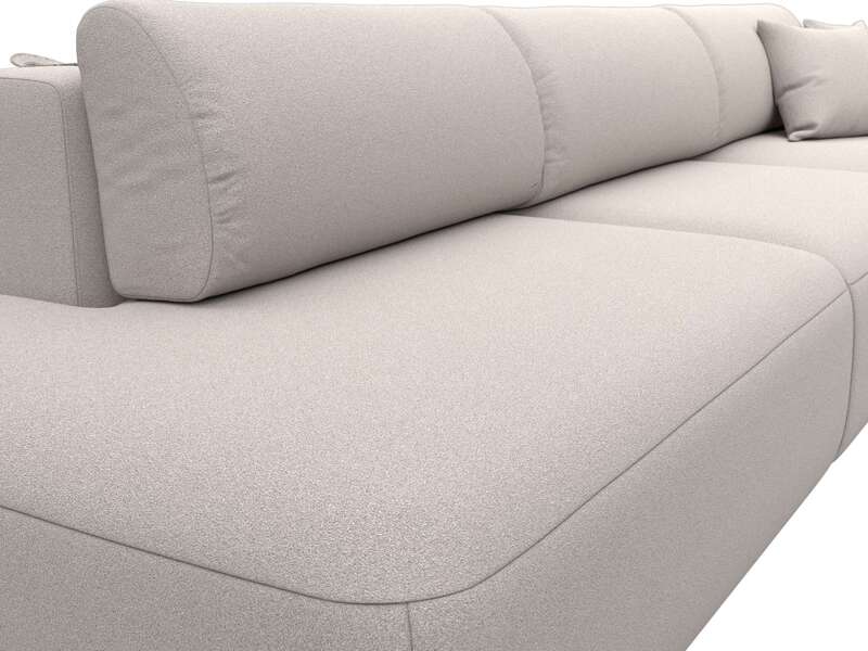 Диван угловой Лига-036 НПБ Модерн Лонг правый угол, Замша, JOLY 05 бежевый