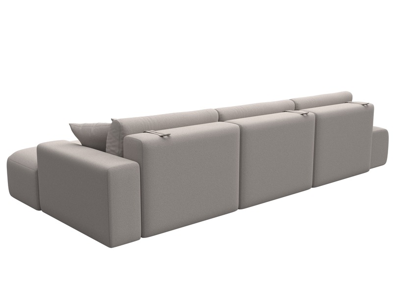 Диван угловой Лига-036 НПБ Модерн Лонг правый угол, Замша, JOLY 05 бежевый